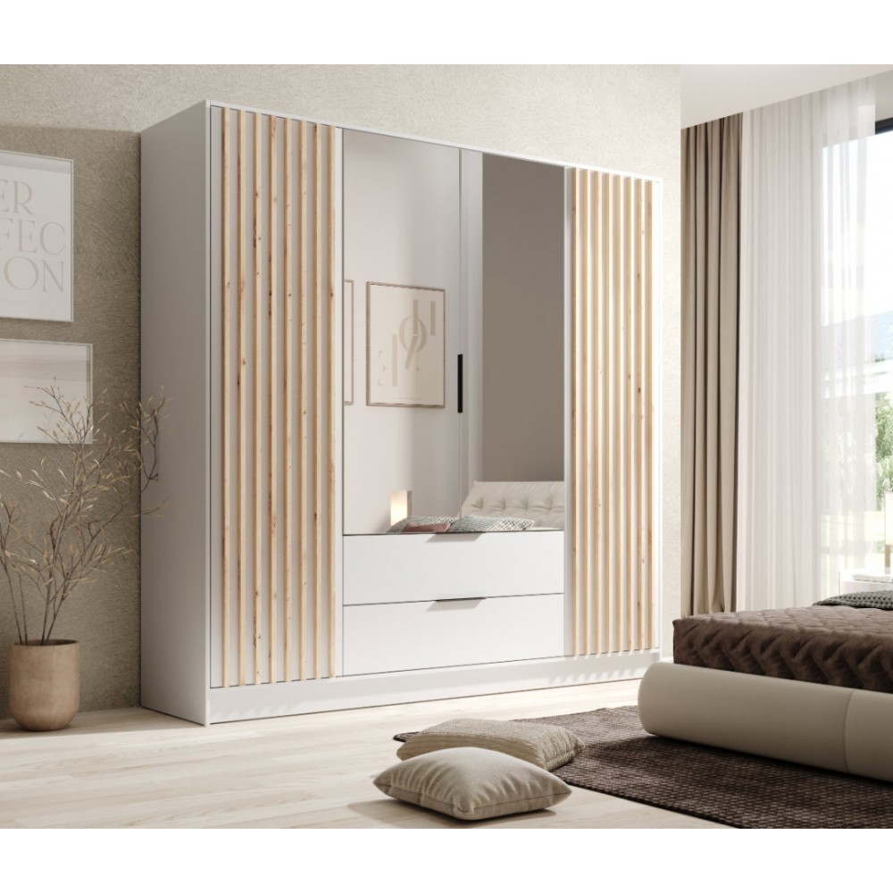 Ντουλάπα Niriam τετράφυλλη-Leuko 200x51x200