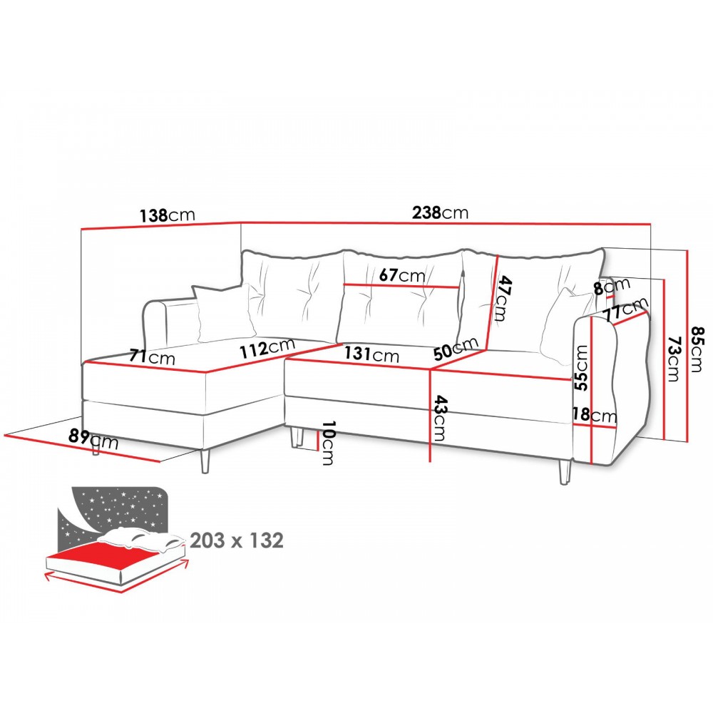 Γωνιακός Καναπές Zako-Gkri