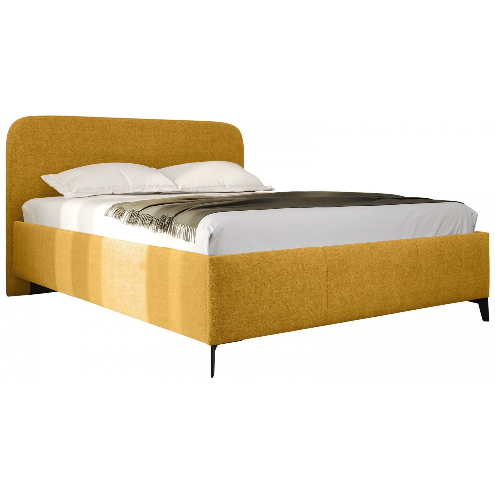 Επενδυμένο κρεβάτι Holly-Moustardi-140 x 200