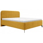 Επενδυμένο κρεβάτι Holly-Moustardi-160 x 200