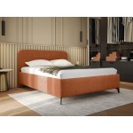 Επενδυμένο κρεβάτι Holly-Portokali-140 x 200