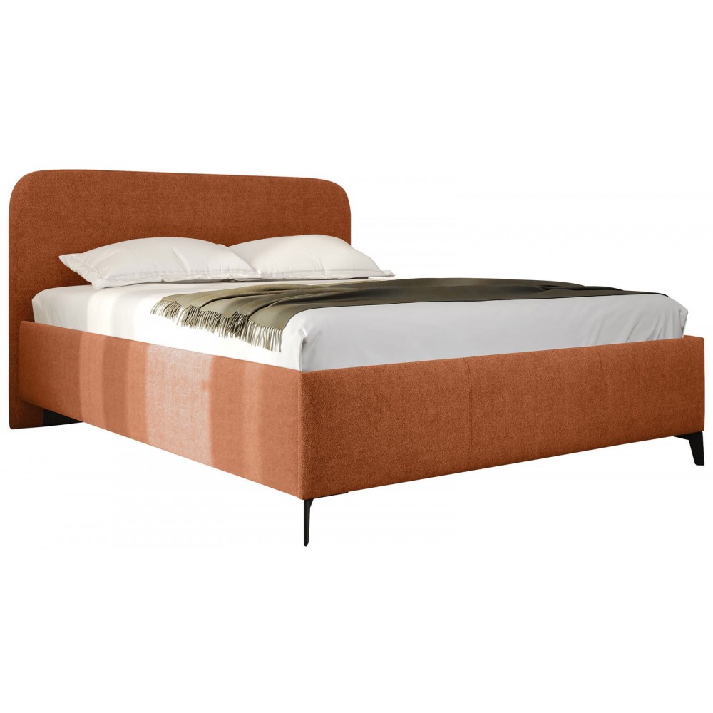 Επενδυμένο κρεβάτι Holly-Portokali-140 x 200