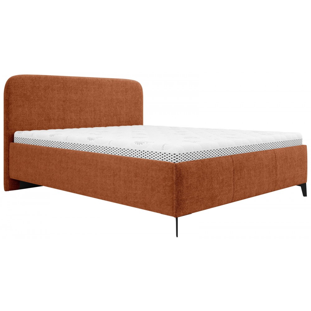 Επενδυμένο κρεβάτι Holly-Portokali-180 x 200