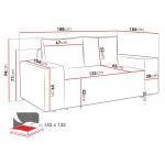 Καναπές - κρεβάτι Malaga II διθέσιος-Mpez