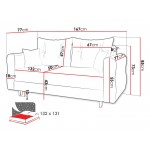 Καναπές Zako Διθέσιος-Mple