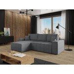 Γωνιακός καναπές Malaga mini I-Gkri Skouro-Αριστερή