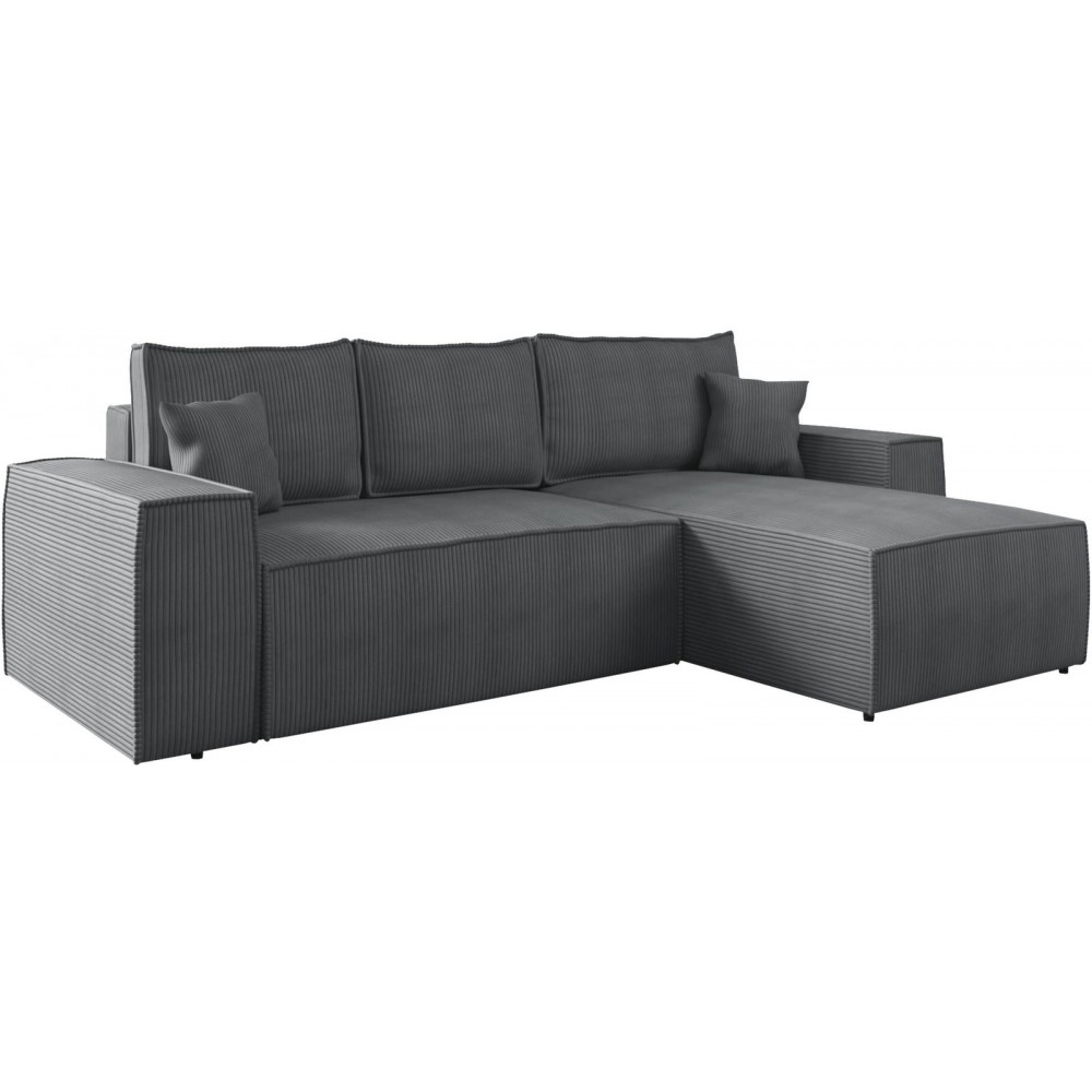 Γωνιακός καναπές Malaga mini I-Gkri Skouro-Δεξιά