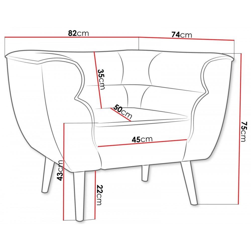 Πολυθρόνα Bal I-Gkri Skouro