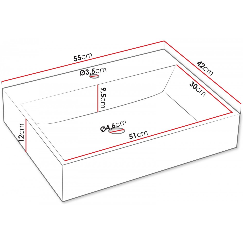Σετ μπάνιου Kertos Ryfle I-Leuko