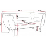Καναπές Bal II διθέσιος-Mpez