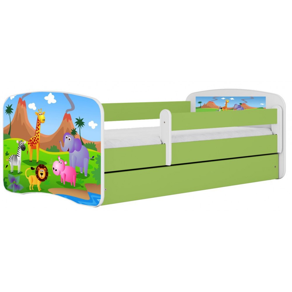 Παιδικό Κρεβάτι Babydreams Cartoon-Prasino-180 x 80-Safari 184x90x61