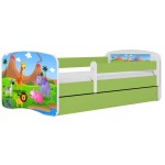 Παιδικό Κρεβάτι Babydreams Cartoon-Prasino-180 x 80-Safari 184x90x61