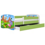 Παιδικό Κρεβάτι Babydreams Cartoon-Prasino-180 x 80-Safari 184x90x61
