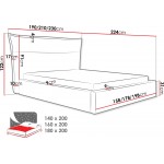 Επενδυμένο κρεβάτι Tinkus-160 x 200