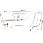 Καναπές Pas III τριθέσιος-Prasino