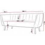 Καναπές Pas III τριθέσιος-Mpez