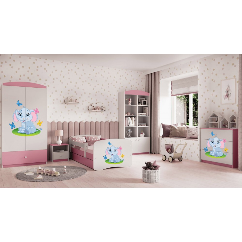 Παιδικό Κρεβάτι Babydreams Cartoon-Roz-180 x 80-Elephant 184x90x61