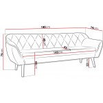 Καναπές Skand III τριθέσιος-Prasino