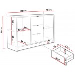 Συρταριέρα Tireno 2D3SZ-Mpez 118x40x75