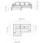 Γωνιακός καναπές Model Mini-Mporntw-Αριστερή