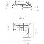 Γωνιακός καναπές Model-Ladi-Δεξιά