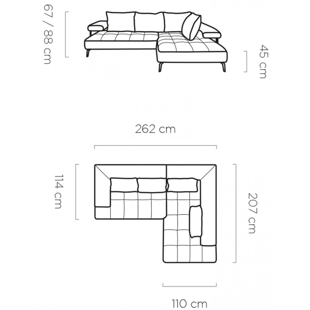 Γωνιακός καναπές Model-Mple-Δεξιά