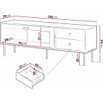 Έπιπλο τηλεόρασης Valerio 150-Leuko