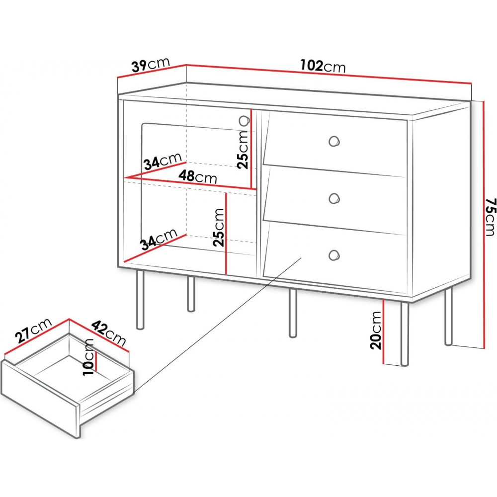 Μπουφές Valerio 100-Mauro