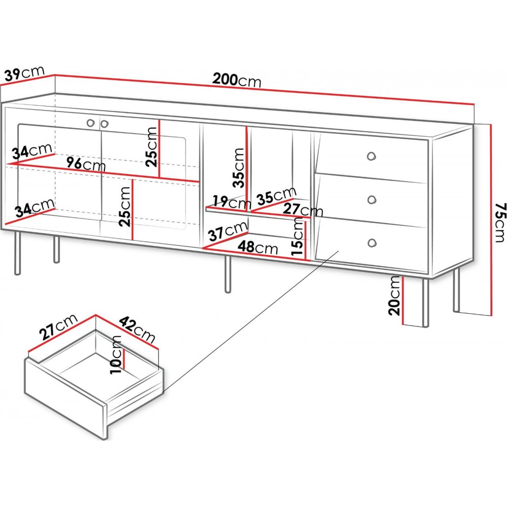 Μπουφές Valerio 200-Leuko