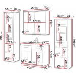 Σετ μπάνιου Madrit II-Leuko-Gkri Skouro Gualistero