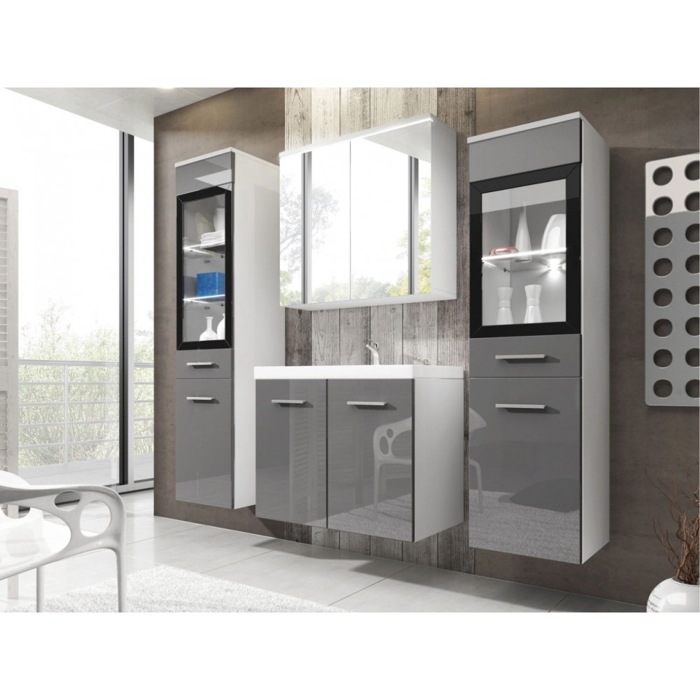 Σετ μπάνιου Madrit II-Leuko-Gkri Skouro Gualistero