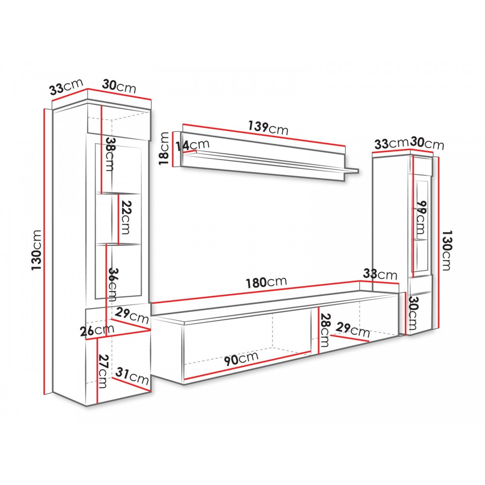 Σύνθετο σαλονιού Vera II-Mauro