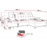 Γωνιακός καναπές Crystal-Anthraki-Αριστερή