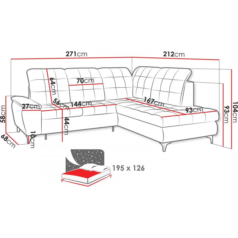 Γωνιακός καναπές Forest-Mpez-Αριστερή