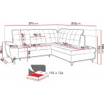 Γωνιακός καναπές Forest-Mpez-Δεξιά