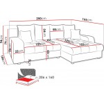 Γωνιακός καναπές Kronos-Mpez