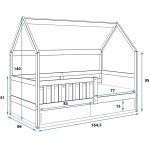 Παιδικό Κρεβάτι Winnie 164.5x86x140