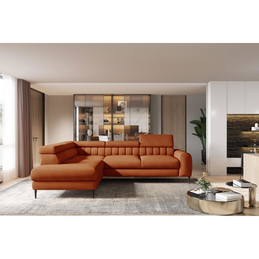 Γωνιακός καναπές Teron-Portokali-Αριστερή