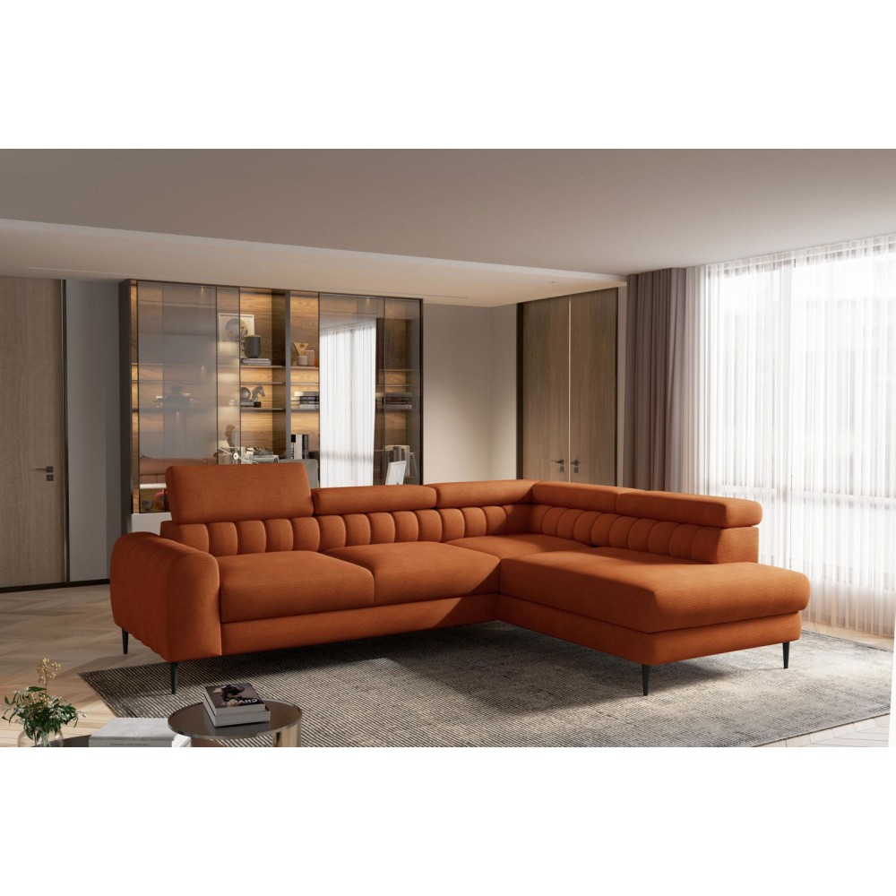 Γωνιακός καναπές Teron-Portokali-Δεξιά
