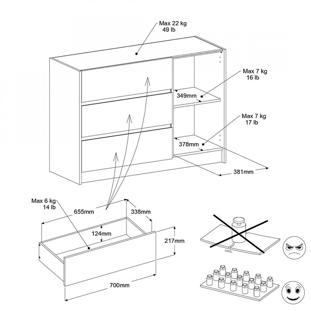 Συρταριέρα Peonia