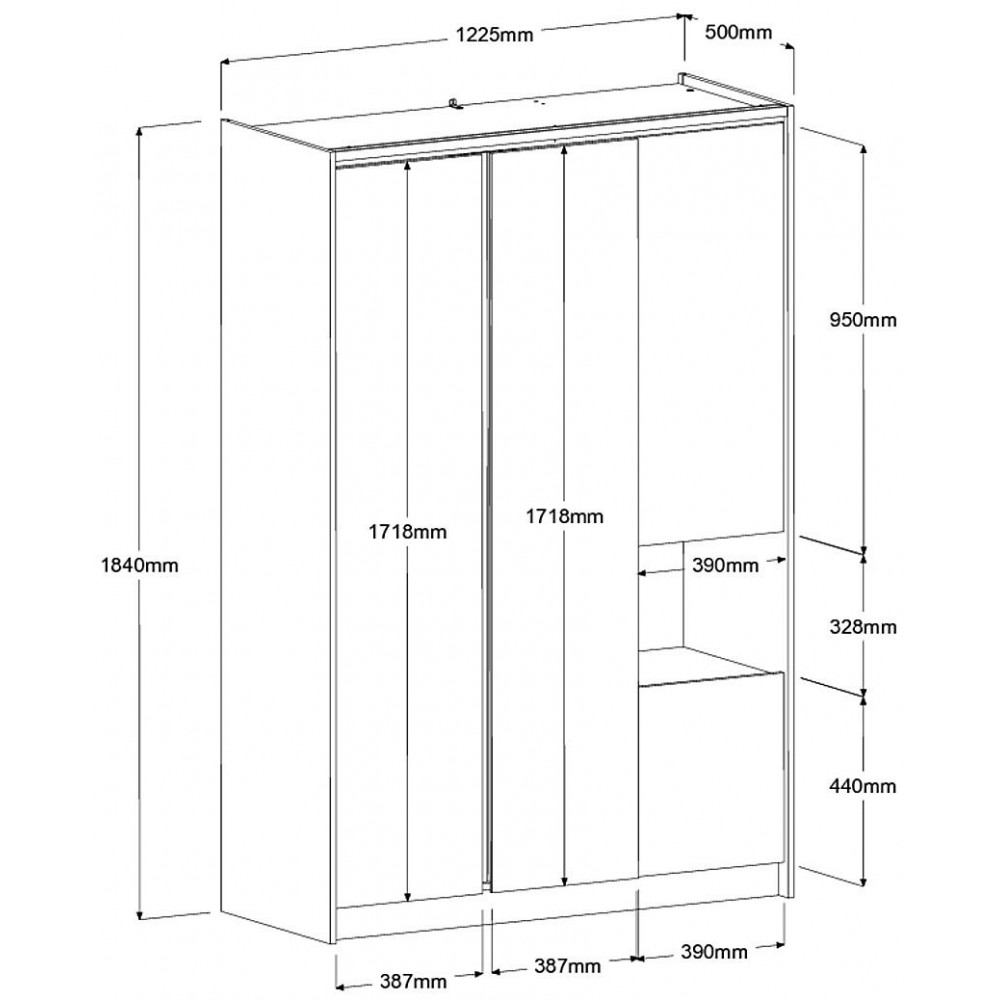 Ντουλάπα Peonia τρίφυλλη