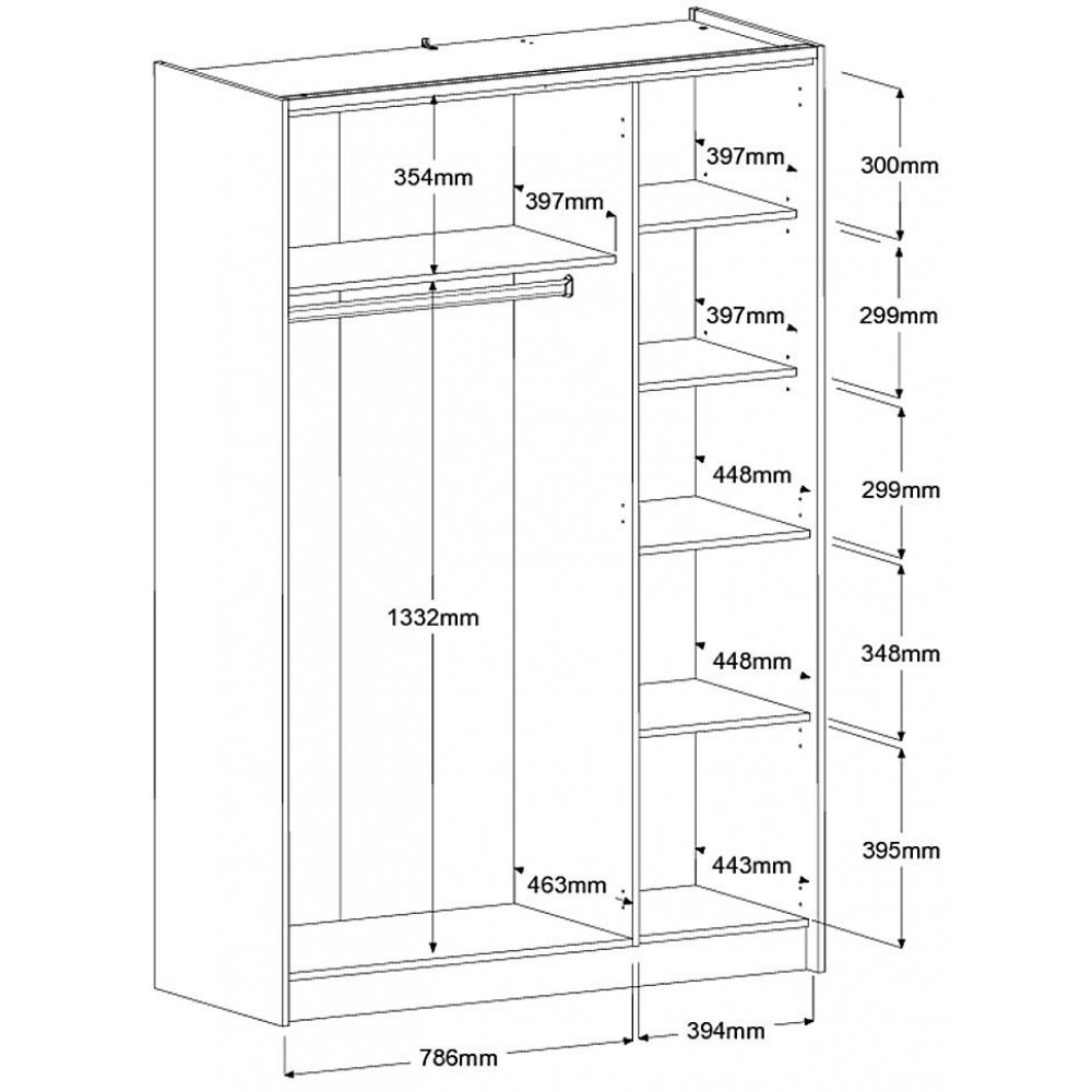 Ντουλάπα Peonia τρίφυλλη