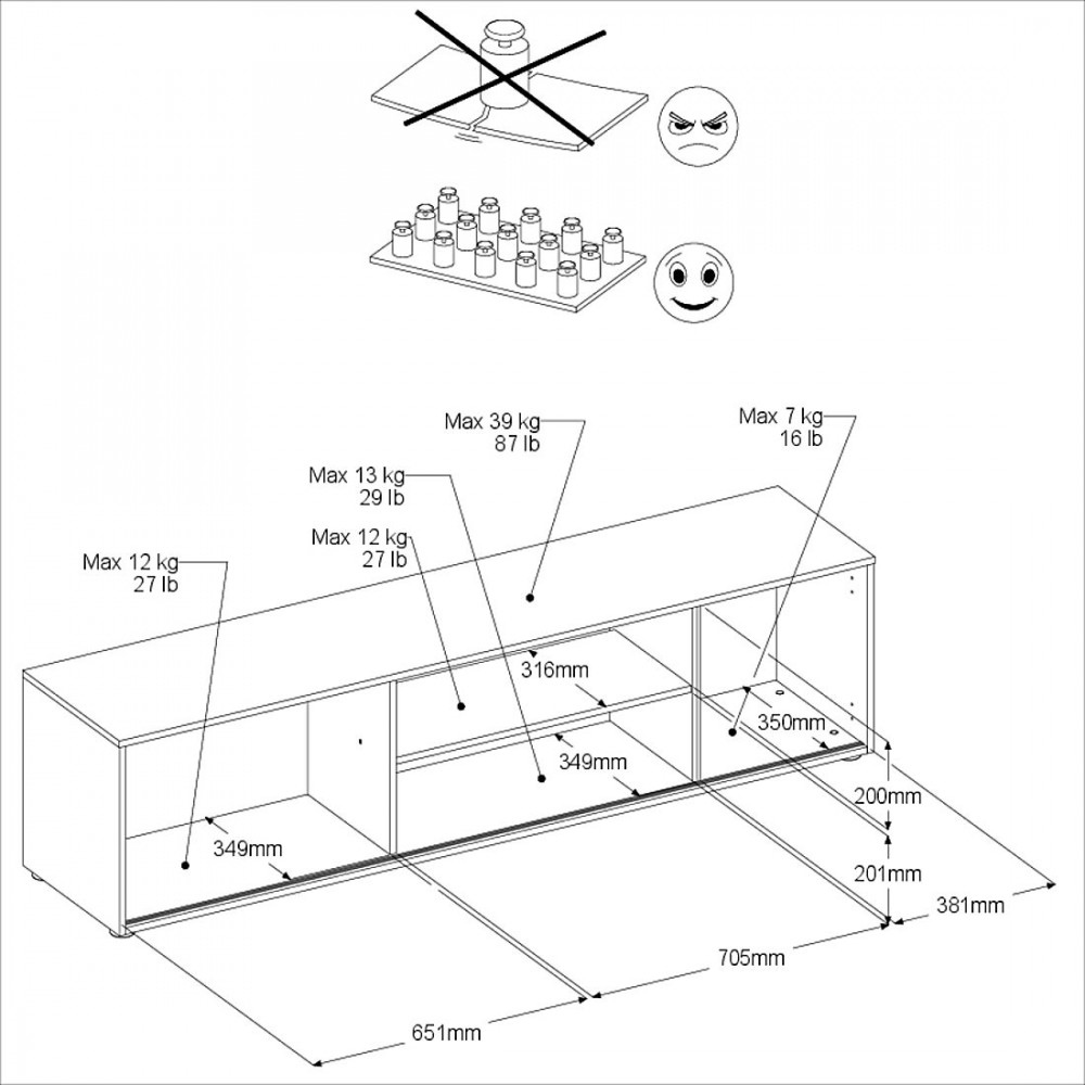 Έπιπλο τηλεόρασης Eden-Fusiko-Leuko