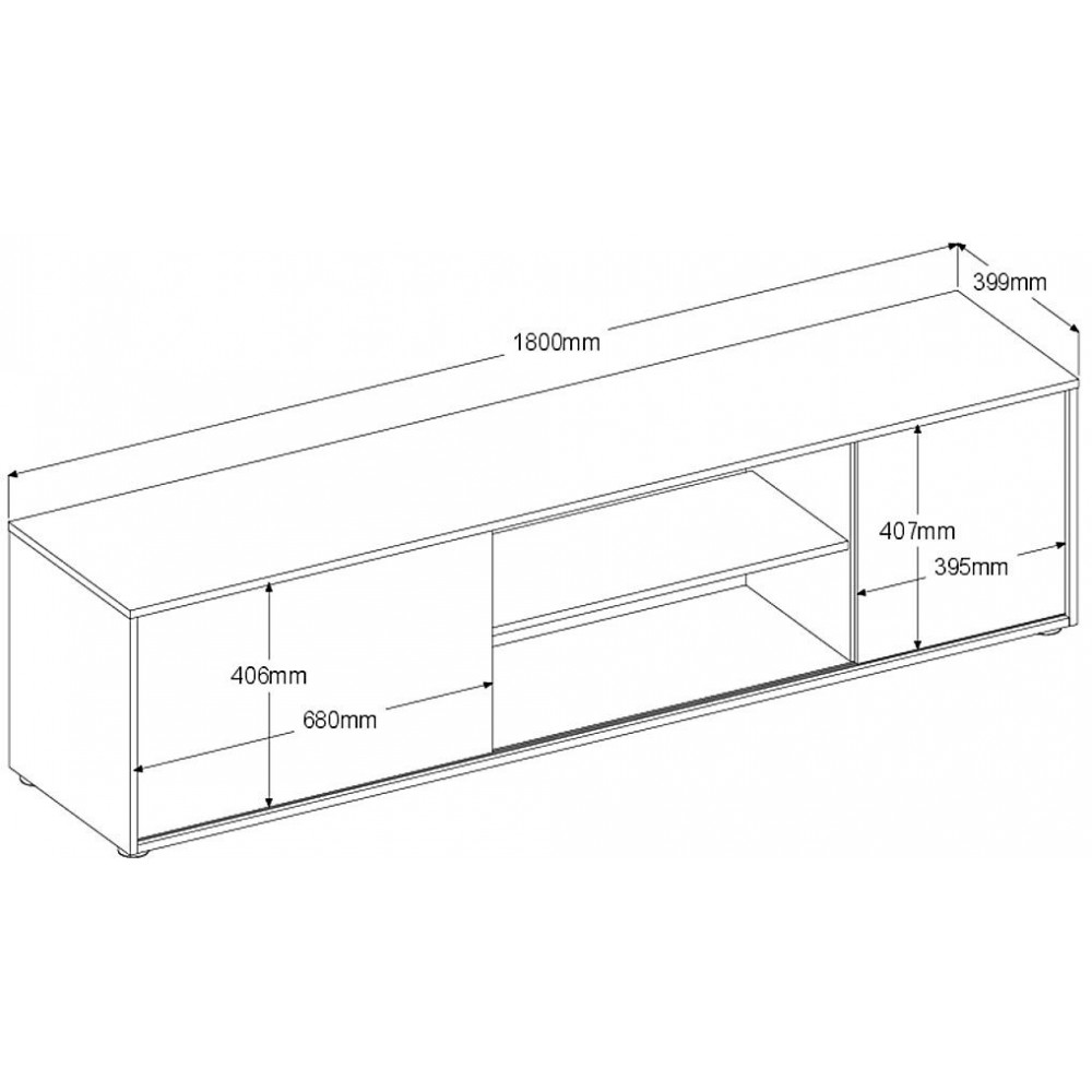 Έπιπλο τηλεόρασης Eden-Fusiko-Mavro