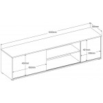 Έπιπλο τηλεόρασης Eden-Fusiko-Mavro