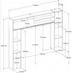 Εταζέρα για σύνθετο σαλονιού Eden-Fusiko-Leuko