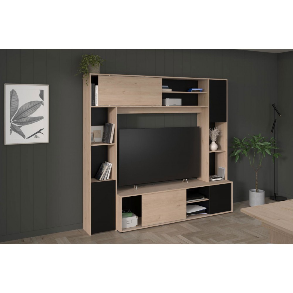 Εταζέρα για σύνθετο σαλονιού Eden-Fusiko-Mavro