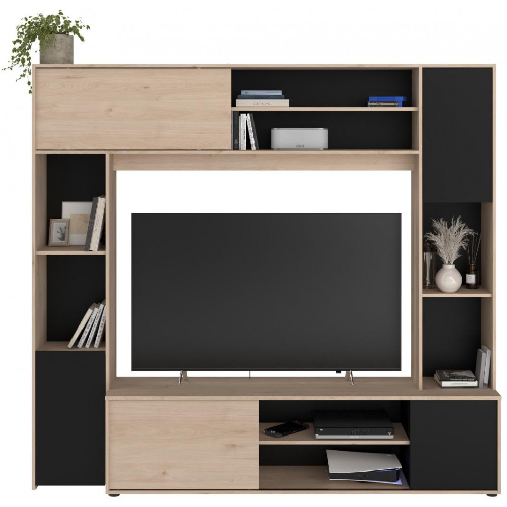 Εταζέρα για σύνθετο σαλονιού Eden-Fusiko-Mavro