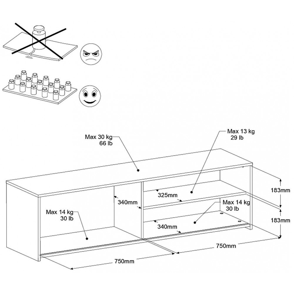 Έπιπλο τηλεόρασης Stuart-Fusiko-Leuko