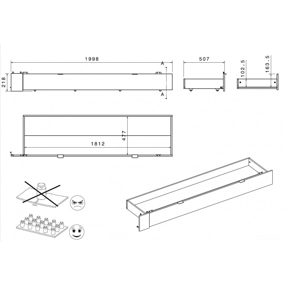 Συρτάρι κρεβατιού Anya